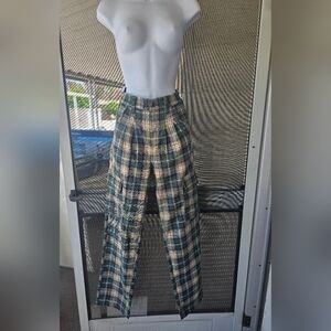 Plaid High-Rise Cargo Pants [JUNIORS 3/W26]